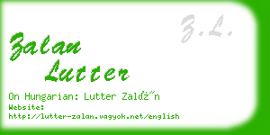 zalan lutter business card